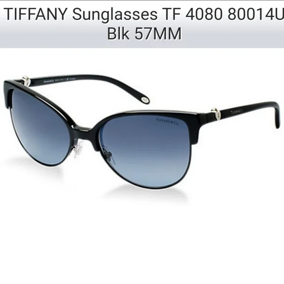 Tiffany & Company Polorized Sunglasses TF4080 Cat Eye heart locket MA #481 - Picture 5 of 15